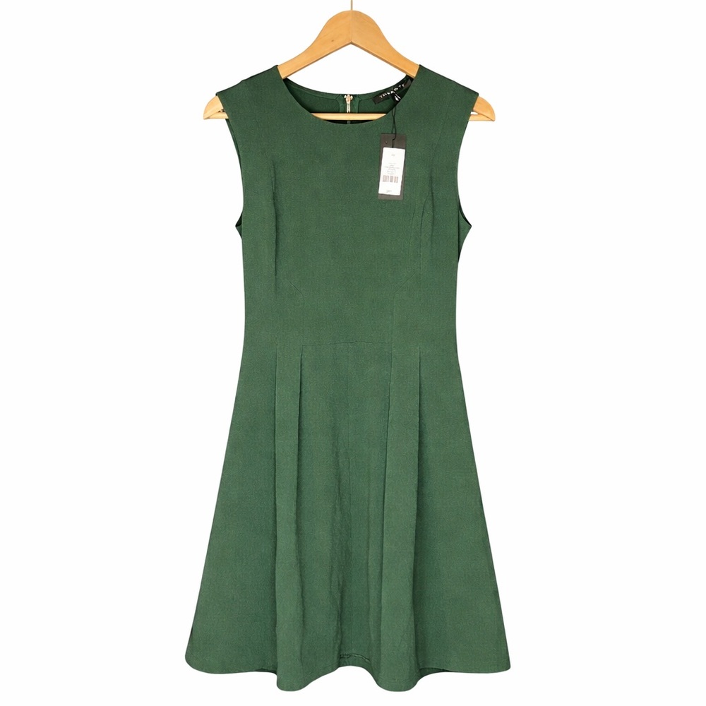 Dynamite Forest Green Sleeveless Fit & Flare Dress NWT Size M - Picture 1 of 10